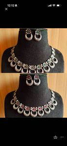 Most Trending Oxidise 14K Gold Plated Necklace Set with Earring for Engagement Wedding & Parties Customise All Sizes Wholesale - Product Image 1