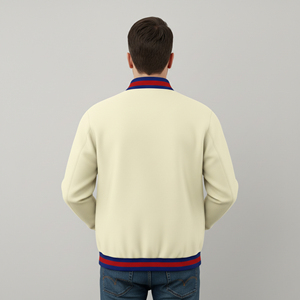 High Quality 100% Wool Canvas Hooded <b>Waterproof</b> Body Men's Varsity <b>Jacket</b> Custom Front Logo <b>Warm</b> 2 Tone Winter <b>Jacket</b> - Product Image 3