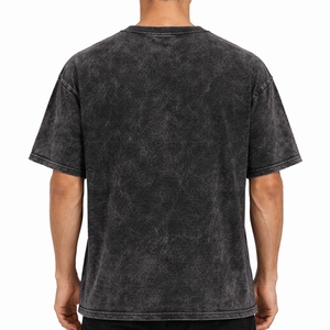 เสื้อยืดคอกว้าง แขนสั้น ผ้าฝ้ายวินเทจ ล้างสีแบบแอซิดวอช สไตล์ลำลอง แฟชั่นพรีเมียม เนื้อผ้านุ่มสบาย สำหรับผู้ชาย - Product Image 2