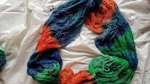 Hilo de seda para hacer punto para trabajo artesanal, hilo de seda de colores blancos, reciclado, indio - Product Image 6