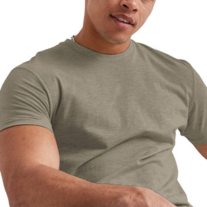 Camiseta de Hombre de Algodón Pima Lisa de Alta Calidad, Ajustada, con Logotipo Personalizado por Sublimación, Tallas Grandes, Venta Caliente - Product Image 2