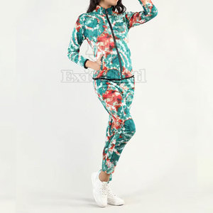 Conjunto Deportivo de Dos Piezas para Mujer, 100% Algodón, Estampado por Sublimación, Traje de Algodón con Mezcla para Mujer - Product Image 4