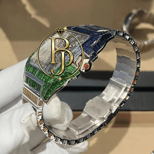 นาฬิกา BRIVA JEWELS รุ่น BJ005 ระบบไขลานอัตโนมัติ ดีไซน์โครงกระดูก ประดับเพชรโมอิสซาไนต์ ตัวเรือนสแตนเลสสตีล สำหรับผู้ชาย ขนาด 41 มม. หน้าปัดอนาล็อก โชว์กลไก - Product Image 2
