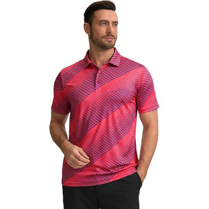 Chemise de golf pour homme à motif chevron, motif flèche dynamique, haut de sport, design performant, jersey athlétique à col - Product Image 3