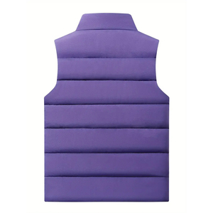 2026 Latest Wholesale High Quality Custom Made Mens Outdoor Polyester Filled Puffer Vest Warm Quilted Sleeveless Waistcoat - Product Image 3