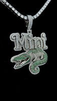 S925 Sterling Silver Crocodile Pendentif Bling Couleur Moissanite Diamant Glacé Personnalisé 3D Sauvage Féroce Animal Hip Hop Bijoux