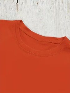 Wholesale High Quality T-<b>Shirt</b> <b>Orange</b> Short Sleeve T-<b>Shirt</b> With Cartoon Print O-Neck Loose Fit <b>Men</b> Casual Knitted Cotton Top - Product Image 4