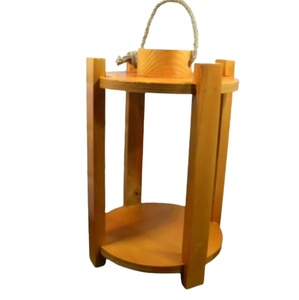 Rustic Wooden Hanging <b>Lantern</b> with Criss Cross Design Perfect for Outdoor <b>Decor</b> Garden Lighting and Festive Ambience - Product Image 1