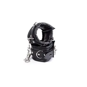 PU da độn Còng tay mắt cá chân còng cổ cổ áo thiết lập unisex bondage kiềm chế cosplay phụ kiện