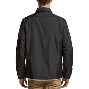 Men's Black Windproof Jacket Regular Fit Turn-down Collar Polyester Fabric Casual Autumn Wear <b>Coach</b> Jacket Available For Sale - Product Image 3