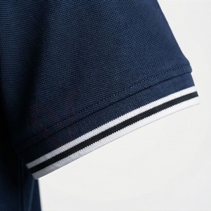 Men's Navy <b>Blue</b> Short Sleeve <b>Polo</b> <b>Shirt</b> With Zipper And Pocket Casual Knitted Solid Design Regular Fit Breathable - Product Image 6