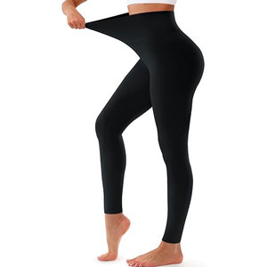 Leggings taille haute unis pour femme, doux comme du beurre, épais, effet seconde peau, légers, respirants, extensibles dans 4 directions, non transparents - Product Image 4