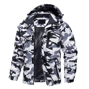 Veste d'hiver de chasse camouflage sur mesure, respirante, en softshell, imperméable, avec fermeture éclair, pour activités en zone basse - Product Image 3