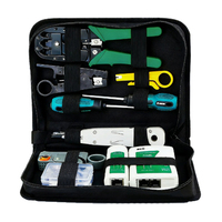 Kit de Herramientas para Reparación de Redes 12 en 1, Herramienta de Crimpado de Conectores RJ45 para Cables LAN