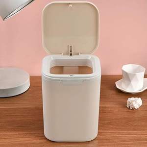 Cubo de basura para escritorio con tapa abatible, bote de basura para el hogar, dormitorio, cocina, coche, oficina (3 litros, multicolor) - Product Image 4