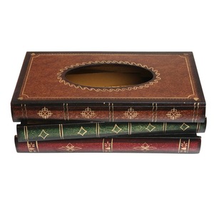 Vintage <b>Book</b> Design Tissue Box Cover Decorative Tissue Holder Perfect For Library <b>Study</b> Room Office And Home Use From India - Product Image 4