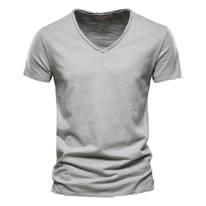 Camiseta de Punto para Hombre, Cuello en V, Manga Corta, Corte Ajustado, Color Verde Menta, Diseño Personalizado 2026, Logotipo Personalizado, Entrega Rápida - Product Image 2