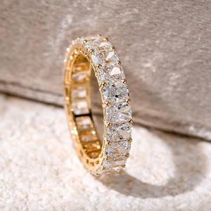 Anillo MAISHA DIAM JEWELRY Clásico con Diamante Cultivado en Laboratorio de Corte Radiante de 1.00 Quilates, Chapado en Oro Amarillo, Rosa y Blanco de 18K, para Compromiso y Boda - Product Image 3