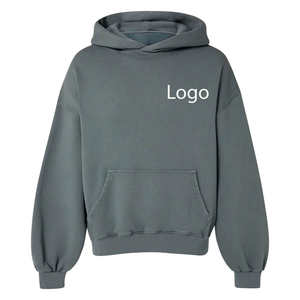 Sweat à capuche 100 % coton French Terry pour homme, haute qualité, broderie personnalisée, surdimensionné, broderie épaisse et en relief, personnalisable - Product Image 5