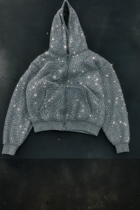 Unisex Bomber <b>Jacket</b> Sequined Glitter Print Fleece Anti-pilling Streetwear Zipper Closure Turn-down Collar Regular Fit Winter - Product Image 5