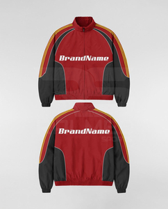 Unisex Tracksuit Set Red Black Full Sleeve Zipper Jacket <b>Shorts</b> Oversized Breathable Leisure Wear Wear Regular Fit Tracksuit - Product Image 2