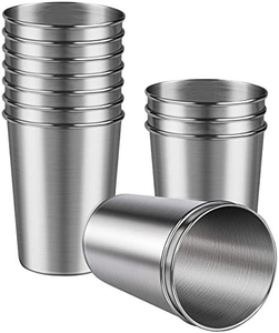 Vaso de Agua de Acero Inoxidable de Calidad Estándar Hecho en India, Diseño Superior, Vaso de Agua de Acero Inoxidable Plateado con Bajo Contenido de Piscinales - Product Image 6
