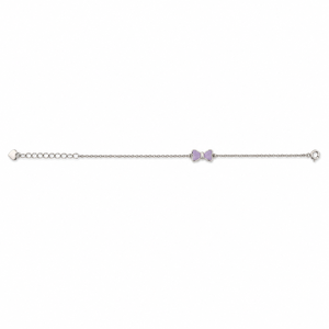925 Sterling Silver <b>Bow</b> with Purple Enamel Accent High Polish Minimalist Cute Style Jewelry for Girls Kids Daily Wear Bir - Product Image 5