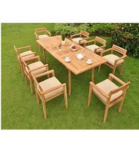 Mesa de comedor de jardín para exteriores, estilo bistro, de madera de teca estadounidense, fabricada en Indonesia, muebles de madera maciza. - Product Image 1