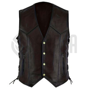 Latest Design Custom Made Men <b>Leather</b> Vest <b>Jacket</b> For Men New Design <b>Winter</b> Men's Clothing <b>Leather</b> Vest - Product Image 1