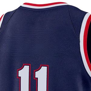 Maillot de basket-ball rouge marine pour hommes, sans manches, uniforme d'équipe athlétique, chemise de sport légère, respirante, pour entraînement et match - Product Image 4