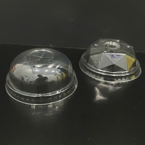 Custom printed Low price Factory Disposable Dia 93/95/120mm PET PP <b>Plastic</b> Lids Dome Flat Lids for <b>Plastic</b> <b>Cup</b> Transparent clear - Product Image 1