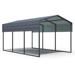 Cochera Metálica Reforzada de Alta Resistencia 10x15 FT, Garaje Exterior Multiusos, Toldo para Coche, Camioneta y Otros Vehículos - Product Image 2