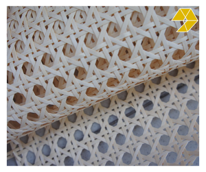 Ratán Blanco Blanqueado, Ratán de Plástico, Ratán PE, Tejido Hexagonal, Ratán Sintético Blanco Barato, Mimbre de Ratán, Ratán de Plástico Vietnam - Product Image 1