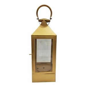 <b>Large</b> Size Golden Finish Lantern For Home Villas Floor & Table Top Lighting Decorative Use Lantern In Metal And Glass - Product Image 1