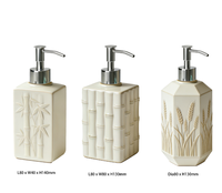 Distributeur de savon en céramique en forme de fleur, accessoires de salle de bain, flacon pompe, design classique, pour comptoir, cuisine, hôtel