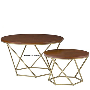 Fancy Style Coffee Table Living Room Modern Round Shaped Wholesale Rate Indian Supplier And Manufacturer Set Of 2 - Product Image 4