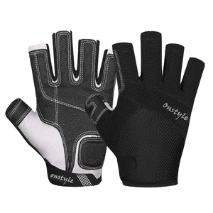 Guantes de Gimnasio Transpirables y Resistentes al Viento, de Cuero, con Dedos Completos, Cierre de Tirón, Unisex - Band of Brother / Servicios Personalizados OEM ODM - Product Image 1