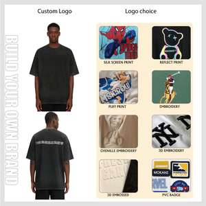 T-shirt unisexe 100 % coton, coupe droite, 230 g, personnalisé avec logo, délavé à l'acide, sérigraphié, écologique, de haute qualité - Product Image 3
