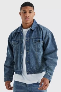 Mode hommes vestes dernière vente chaude fantaisie décontracté classique élasticité Denim manteau mâle marque vêtements Jeans hommes veste - Product Image 4