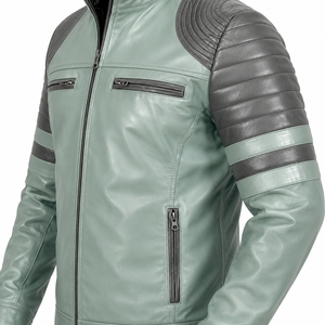 Top Trending Men's Winter <b>Leather</b> <b>Jackets</b> High Quality Custom Made Eco Friendly Front Logo <b>Long</b> Sleeve All Sizes Fashionable - Product Image 6