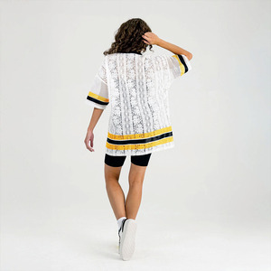 Maillots de football américain personnalisés de haute qualité pour femmes, t-shirts streetwear pour hommes et femmes avec col en V, OEM, marque privée, vente en gros, États-Unis - Product Image 3