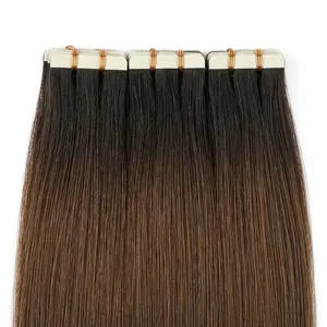 ผมแท้แบบ Remy Weft 100% ตรงธรรมชาติ สีน้ำตาลออมเบรแบบไล่ระดับ  เนื้อผมแบบ Natural Weft  สามารถปรับแต่งได้ - Product Image 6