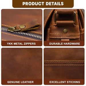 Bolso Bandolera de Cuero Vacuno Genuino Vintage para Portátil, Uso Diario, Protector y Duradero, 15.6 Pulgadas LLB-0391 - Product Image 6