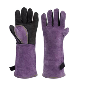 Guantes de Trabajo de Cuero Vacuno Reforzado, Resistentes al Fuego y al Calor, para Soldadura, Servicio OEM - Product Image 1