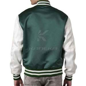 Men's Silk Casual Jacket with Stand Collar Breathable Eco-Friendly Fabric <b>Covered</b> <b>Button</b> Closure Modern Fashion Winter Jacket - Product Image 4