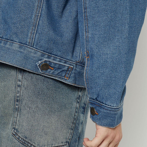OEM Mens Denim Jean Jacket Casual Outwear Fall Jacket Denim Button up Coat Oversize Denim Jacket for Men acidwash fashion casual - Product Image 6