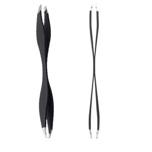 Pince à épiler sourcils colorée avec peigne intégré, en acier inoxydable, double embout, outils de toilettage OEM ODM - Product Image 1