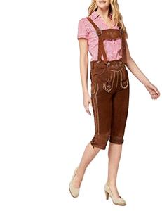 Damen Trachten ชุดมีด Lederhose,มีดถัก-Trachtenlederhose-Trachten ผู้หญิง Oktoberfest บาวาเรียเดอร์โฮเซน - Product Image 5