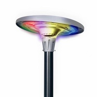 Lámpara Solar Inteligente para Jardín con LED RGB IP67, Control Remoto, Sensor de Movimiento, Ritmo Musical, Impermeable, Alimentación por CC para Exteriores