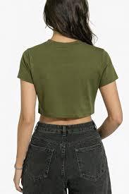 Crop Top Raffiné pour Femme 100% Coton Épaules Dénudées Col Rond Séchage Rapide Respirant Écologique Décontracté Été - Product Image 3